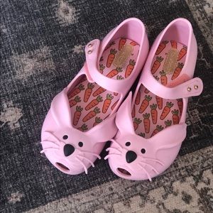 Mini Melissa Pink Bunny Shoes size 10